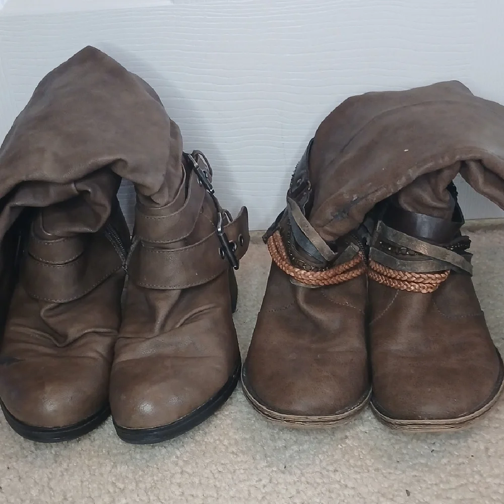 Jellypop & Carlos Santana Brown Boots For Repurposing Women's 7.5/8